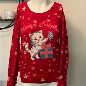 Soft, fuzzy meowy catmas Christmas sweater